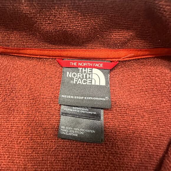 The North Face Polartec Sweatshirt Fleece Red Mens L Knit Collared Sweater TNF - Picture 3 of 10